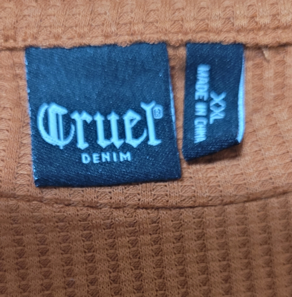 Cruel Girl Rust Lace Sleeve Long Sleeve Top XXl - Picture 2 of 2